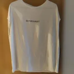アウターサンセット/Ｔシャツ/ロゴ入り/白/Ｆ/コットン100％/綿のサムネイル