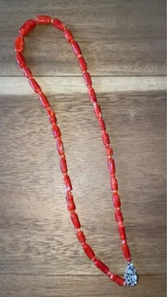 サンゴSILVERネックレス珊瑚