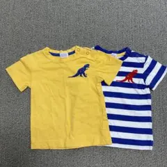 hakka baby 恐竜刺繍 Tシャツ 80cm 2枚セットのサムネイル