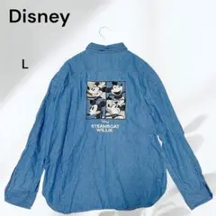美品★Disney BELLEMAISON 蒸気船ウィリーミッキーデニムシャツのサムネイル
