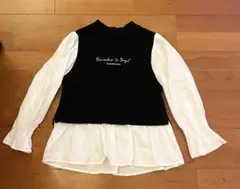 ピンクラテ　レイヤードデザイン長袖カットソー