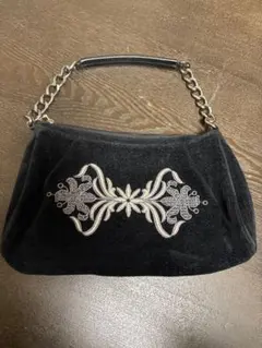 【美品】FEILER フェイラー シェニール織 チェーンハンドル ハンドバッグ
