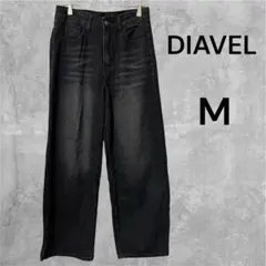 【DIAVEL】 サイドフリンジスリットパンツ ライン入りジーンズ M
