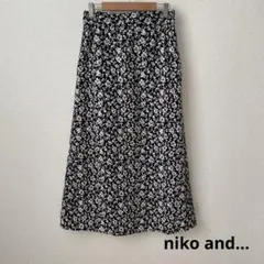 niko and… 花柄 ロングスカート ウエストゴムあり 楽ちん
