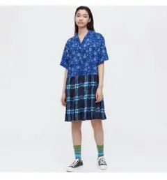 UNIQLO MARNI オープンカラープリーツワンピース