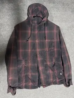 291295=HOMME シャドーチェック　シャツジャケット