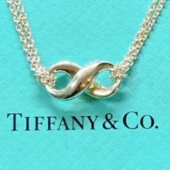 ティファニー インフィニティ クロス ダブルチェーン ネックレス 925 シルバ