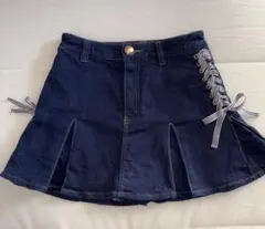 one spo プリーツスカート サイドレースアップ