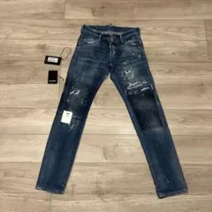 定価10万円　DSQUARED2 ダメージ×ペンキ×リペア加工　SlimJeanのサムネイル