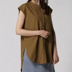 GLOBAL WORK イージーケアリネンチュニック