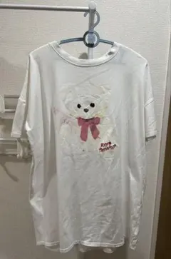 【完売商品】honey cinnamon ピストルくまちゃん　Tシャツワンピ　F