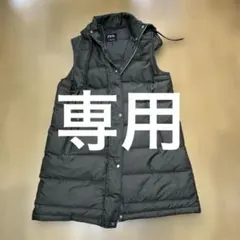 ZARA ダウンベスト　ロング　カーキ