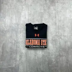 アンダーアーマー OSU カウボーイズ 半袖Tシャツ 黒 XL ロゴ 古着 UA