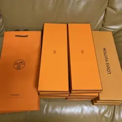 エルメスHERMES ルイヴィトン　ネクタイ 空箱紙袋 21点セット