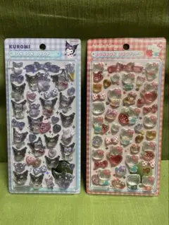 【正規品】クロミ♡キティちゃん ボンボンドロップシール 2枚セット