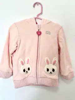【新品】ミキハウス　うさこ　うさ耳パーカー　90