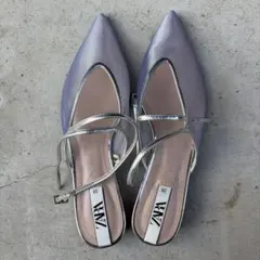 【美品】ZARA ポインテッドトゥサンダル 38