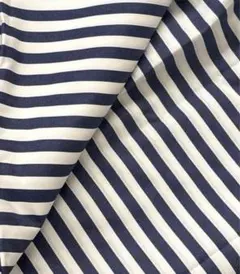 綿100% ブロード生地　ネイビー✖️ホワイト