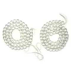 透明感最高の高品質を処分価格で！　　天然水晶６ｍｍ玉ビーズ一連２本セット