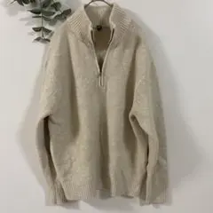 UNIQLO ユニクロ　M アイボリー ジッパー付きセーター M