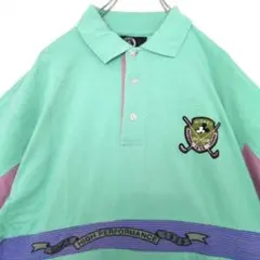 公式ディズニー90s Mickey & Co ミッキーポロシャツ ミントグリーンのサムネイル