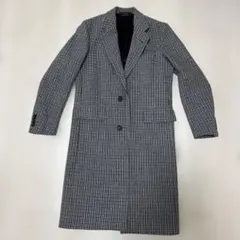 Paul Smith ロング チェスターコート 千鳥格子柄 × 裏地ペイント柄