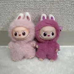 LABUBU PIN FOR LOVE ぬいぐるみペンダント　G・Q 2点セット