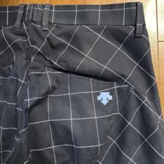 DESCENTE GOLF チェック柄ストレッチパンツ