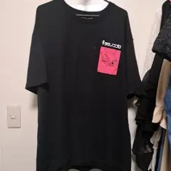 アクビちゃん プリント Tシャツ 4L 黒