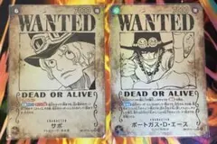 ワンピースカード ルフィ シャンクス ティーチ バギー 手配書 SP