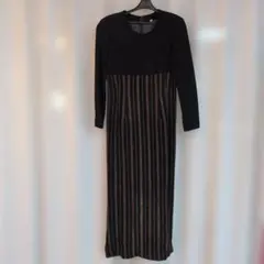 長袖ロングワンピース黒★ブラック★Mサイズ★9号