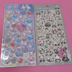 あわわちゃん　プチドロップシール　パンダ　ボンボンドロップシール　２点セット