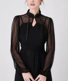 【新品、タグ付き】Flugge シースルー長袖ボレロ