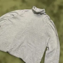 グレー タートルネックカットソー　Lのサムネイル