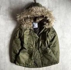 【00s archive】ダウンジャケット　フライトジャケットファー付き