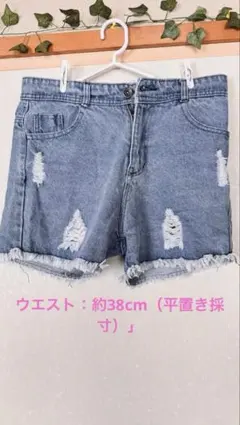 OFF-WHITE デニムショートパンツ ダメージ加工 XXLのサムネイル