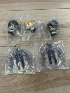 一番くじ 進撃の巨人 H賞 F賞 ちょこのっこフィギュア&アクリルチャーム5個