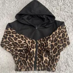 レオパード柄フード付きジャケット