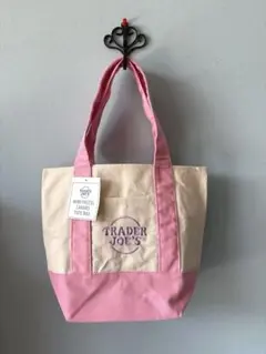 TRADER JOE'S ミニパステルキャンバストートバッグ　ピンク