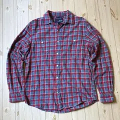 OLD NAVY Vintage ネルシャツ チェック レッド グレーのサムネイル