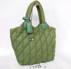 ★COACHグリーンキルティングトートバッグ新品未使用★