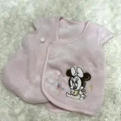 ミニーマウス ベビーベスト ピンクフリース50cm-70cm