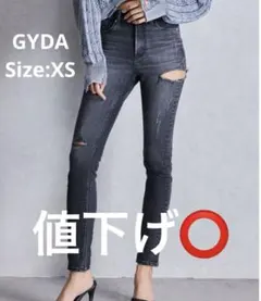 GYDA M/W SIDE RIPPEDスキニーデニムパンツ XS MOUSSY