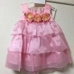 ベビードレス ヘアバンド付き 80センチ