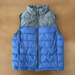 UNIQLO キッズ 中綿ベスト ブルー グレー