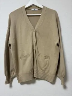 WEGO ベージュ Vネック カーディガン Fサイズ