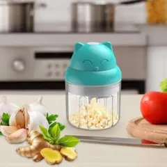 電動ミニフードチョッパー USB充電式 野菜みじん切り器 コンパクト 水洗い可能のサムネイル