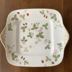 ウェッジウッド　ワイルドストロベリー　ブレッド&バター　プレート　スクエア角皿