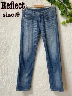 リフレクト デニムパンツ ジーンズ ストレッチ 9 ブルーのサムネイル