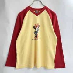 MICKEY UNLIMITED ミニーマウス プリント ラグランTシャツ 長袖
